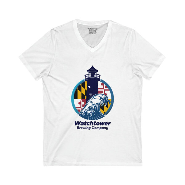 Unisex Jersey Short Sleeve V-Neck Tee - Image 3