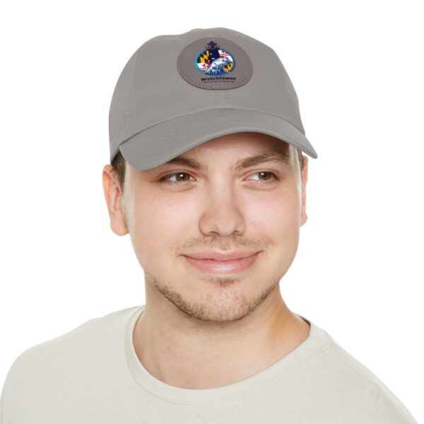 Dad Hat with Leather Patch (Round) - Image 40