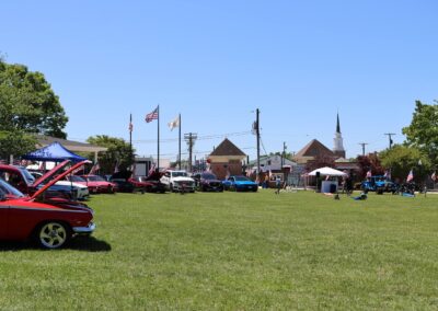 Cars gathered in Festival Park for Cruisin' at Watchtower